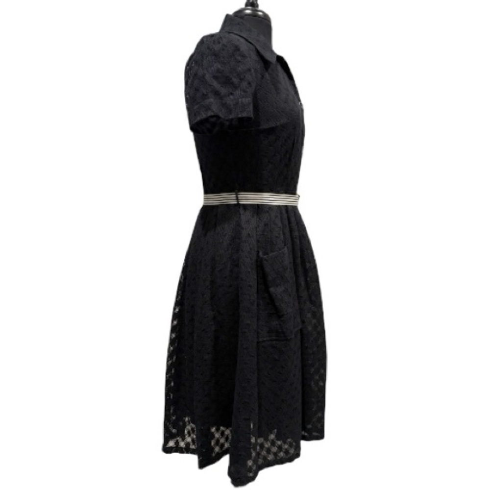 Plenty by Tracy Reese Black Lace Retro Shirtwaist Dress Size 6 - Picture 4 of 12